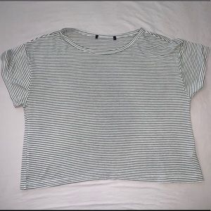 Cropped stripped brandy Melville Tee